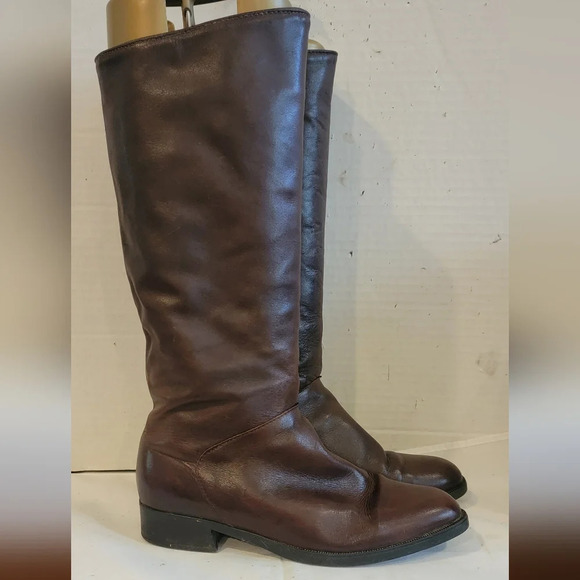 SANTANA CANADA BROWN LEATHER MID CALF‎ BOOTS (sz 7) - Picture 1 of 8